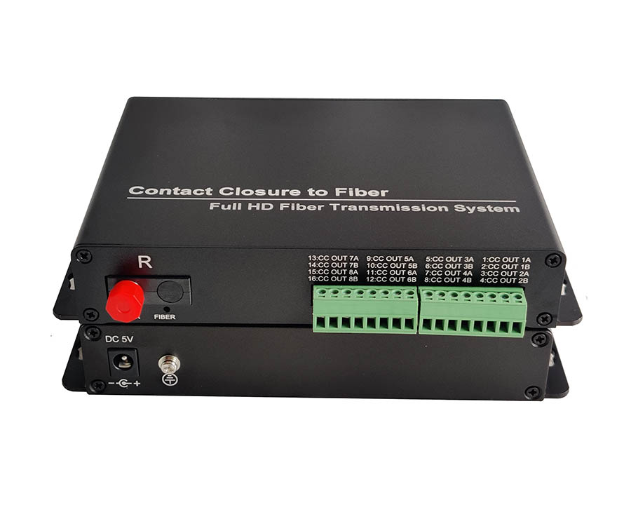 8 Channel Forward Contact Closure Fiber Optical Converter 